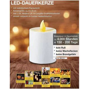Nerd Clear Bougie funéraire à LED avec pile Blanc 200 jours : :  Luminaires et Éclairage