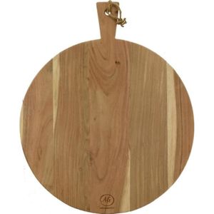 /B35 environ 35.56 cm Rond Circulaire En Bois Board Poignée Serving Pizza à découper en bois 14 in