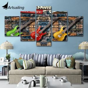 5 Parties Decoration Toile Murale Deco Guitare éclair imprimée sur Toile la  Maison Peinture avec cadre 100x50cm[13630] - Cdiscount Maison
