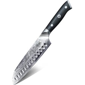 SHAN ZU Couteau de Cuisine Damas 20cm, Couteau de Chef Profesional en Acier  Japonais AUS-10 à 67 Couches, Couteau Japonais avec Poignée Ergonomique G10  - SUN Series : : Cuisine et Maison
