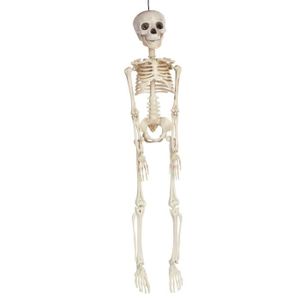 Halloween Décoration squelette 2 pièces lumineux squelette qui brille dans le noir pour de fête dHalloween décoration de maison mur extérieur cour jardin ornements accessoires squelette 90cm