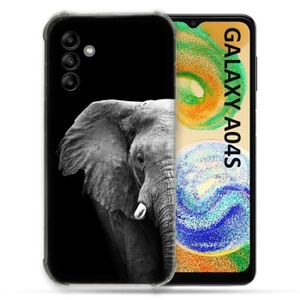 COQUE - BUMPER Coque Pour Samsung Galaxy A04S Animal Elephant Noi