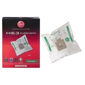 Vhbw 10x Sacs remplacement pour Hoover 35600536, H63 pour aspirateur -  microfibres non tissées, 23,8cm x 26,7cm, blanc
