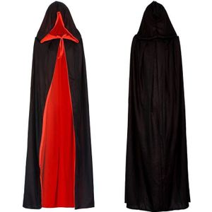Dracula Vampire Cape noire halloween adulte accessoire robe fantaisie 115 cm