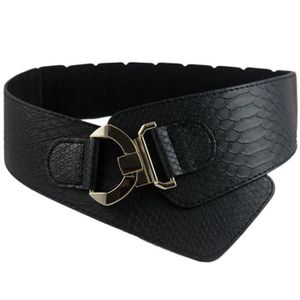 Longwu femmes mode ceinture noire ceinture large élastique extensible ceinture robe manteau pull ceinture pour dames 