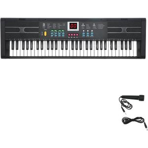 PIANO 61 Piano Clavier Portable, Piano Électrique Numérique Multifonction Avec Microphone Usb Enseignement Cadeau Pour Débutants M[J350]