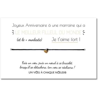 Joyeux Anniversaire Marraine Carte De Vœux Bracelet Porte Bonheur Idee Cadeau Original Filleul 545 Cdiscount Beaux Arts Et Loisirs Creatifs