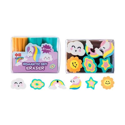 Tenare 12 Crayons Arc-en-Ciel 4 En 1 + 12 Gommes Colorées – Set Fun Pour Enfants & Artistes