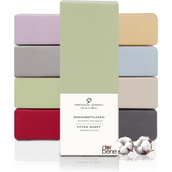 EXKLUSIV HEIMTEXTIL Drap-housse En Jersey - 60 X 120-70 X 140 Cm - Bleu