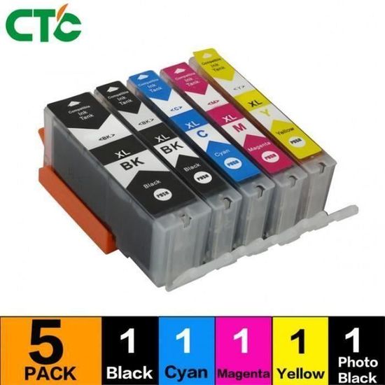 Cartouches D'encre Compatibles Canon PGI570XL/CLI571 - Pour MG5750/51/52 - Marque TCSink - Neuves