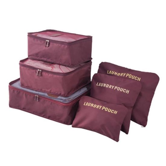 Pack De 2 Organisateurs De Sacs à Accrocher - 6 Niveaux - Gris Foncé - Gain De Place Porte/Placard