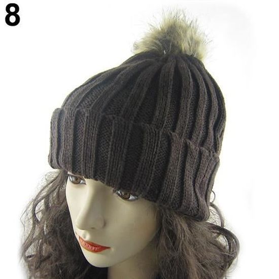 Mode Femmes Tricot Crochet Bonnet De Ski Hiver Chaud Tressé Bouffant Béret New Mode Femmes Tricot Crochet Bonnet De Ski Hiver Chaud Tressé Bouffant Béret New