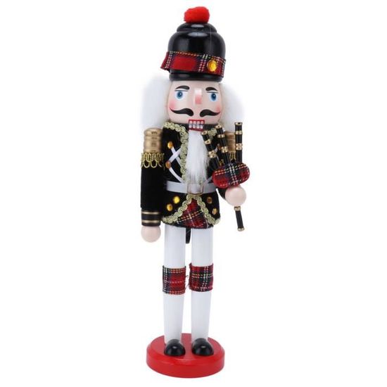 Drfeify modèle de figurine Casse-Noisette Soldat Poupée Marionnette En Bois Artisanat De Noël Armoire À Vin Décoration Ornement