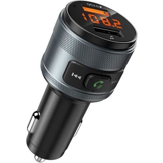 Ovegna F4 : Transmetteur Fm Bluetooth, Kit Main Libre Pour Voiture, Bluetooth Lecteur Mp3, Adaptateur Radio Sans Ovegna F4 : Transmetteur Fm Bluetooth, Kit Main Libre Pour Voiture, Bluetooth Lecteur Mp3, Adaptateur Radio Sans