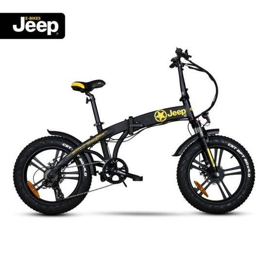 Vélo électrique Fat Bike Jeep 20" Noir - XiongDa 36V 250W - Shimano 7 vitesses - Autonomie 60 km