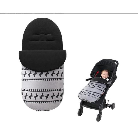 Chancelière Universelle Bébé Hiver - Polaire Imperméable Pour Poussette Et Siège Auto | 102x48cm, Noir
