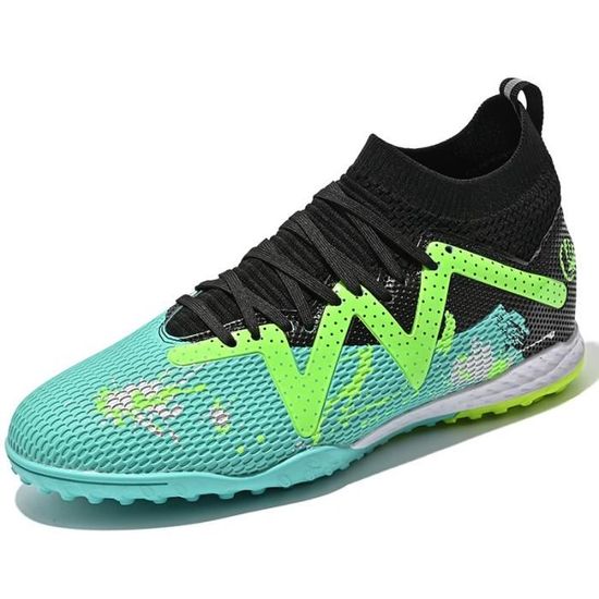 Chaussures De Football Homme NUTTOPL - Crampons Hauts, Semelle à Spikes, Dessus Synthétique, Pour Entraînement Et Match