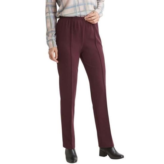 CHARMANCE by Daxon Pantalon en maille stature d 1 60m Bordeaux Bordeaux Cdiscount Pret a Porter