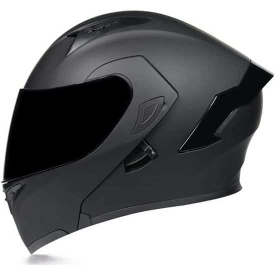 Casque Modulable Moto Avec Visière Et Pare-Soleil Argent - Taille S