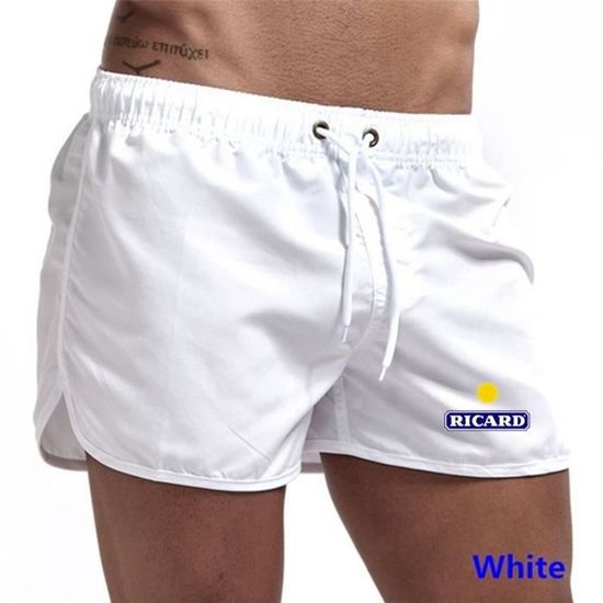 Short de bain,Ricard Short de Plage pour Homme, Vêtement de Sport, de Surf et d