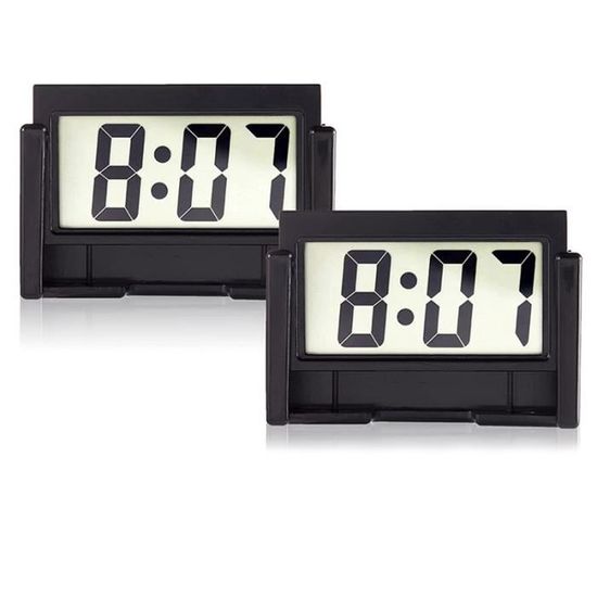 Montre Tableau De Bord Cdiscount Mini Horloge Voiture - Quartz - Autocollante/ventouse - Pour