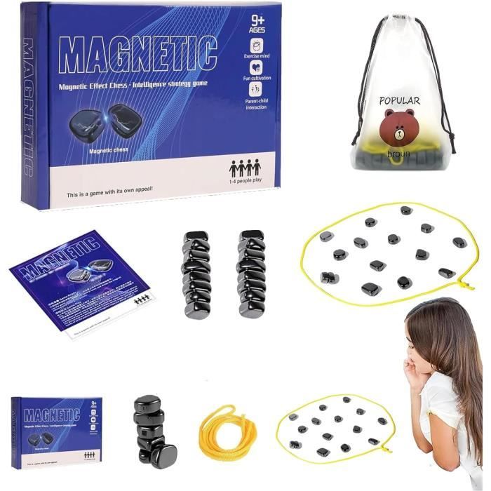 TKGEOUE Jeu D’Échecs Magnétique – Échiquier Avec Pièces Aimantées, Jeu De Société Éducatif, Pions Stable, Idéal Pour Toute La Famille