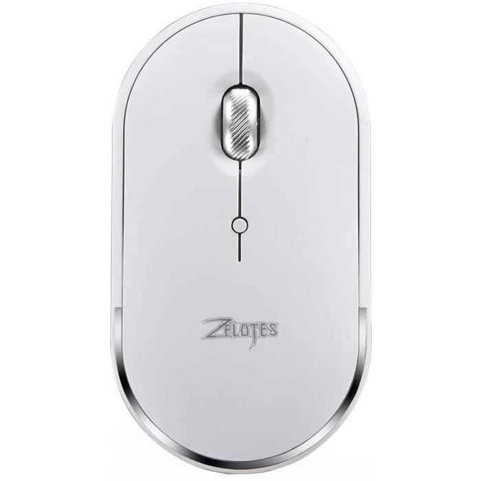 Souris Trackball Sans Fil Zelotes - Bluetooth 5.0/2.4G - 4800DPI - Rechargeable - Ergonomique