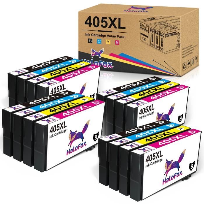 Cartouches D'encre Compatibles 405XL Uiprint - Lot 8 Pièces (2 Noir, 2 Cyan, 2 Magenta, 2 Jaune) Pour Imprimantes Epson Workforce Pro
