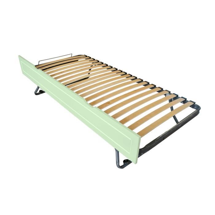 Tiroir lit Sommier relevable pin (Vert Pastel)