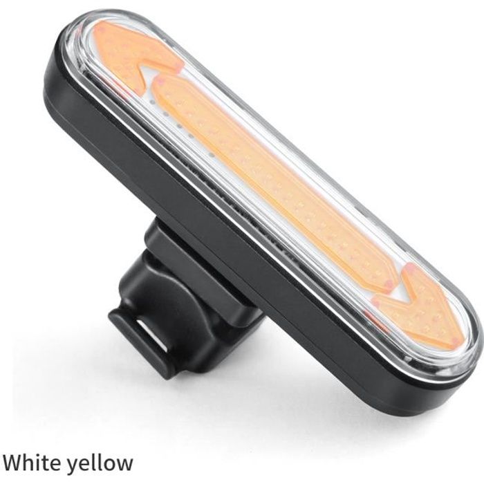 Clignotant de vélo USB Charge Feu arrière LED Télécommande sans fil Clignotant Témoin d'avertissement Équipement d'équitation, Noir