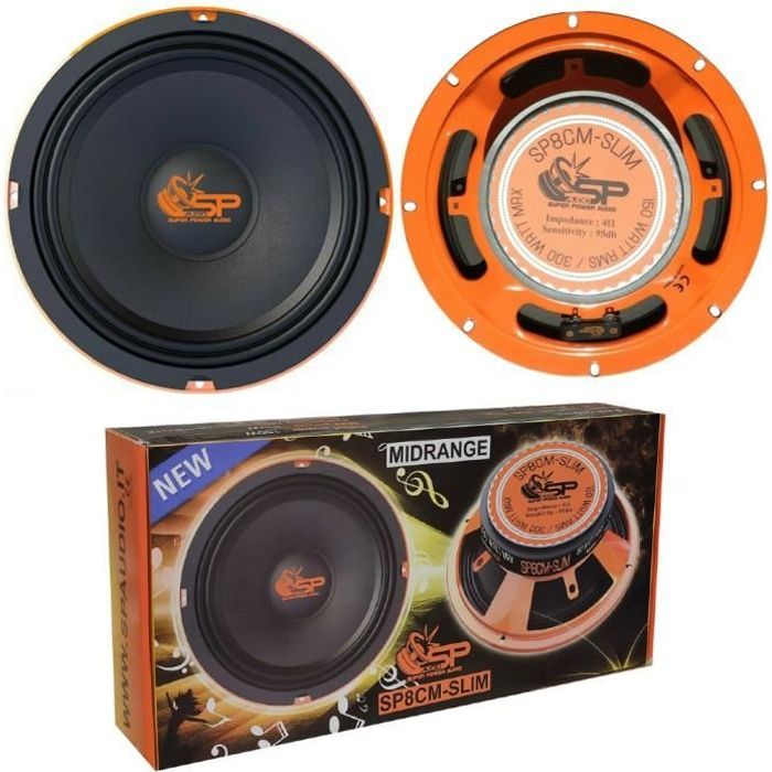2 SP AUDIO SP8CM-SLIM haut-parleur midrange 20.00 cm 200 mm 8\