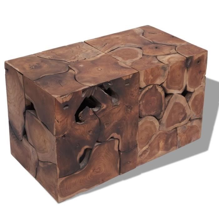 Wei Tabourets-Table basse Teck massif # 0