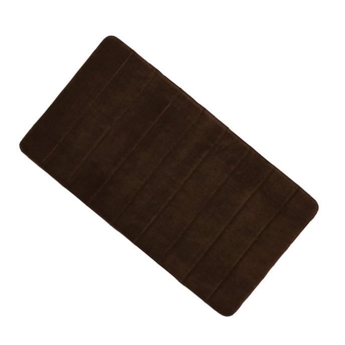 Luxueux tapis de bain en mousse de mémoire marron