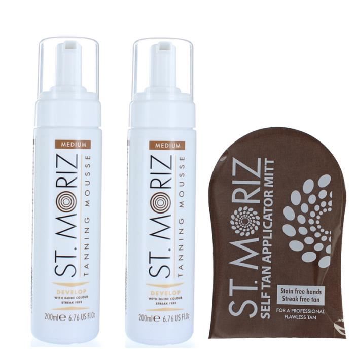 St Moriz Mousse Auto-Bronzante Instantanée 2 x 200ml - Moyen