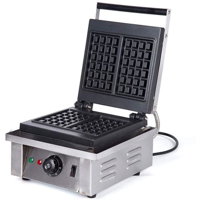 GAUFRIER AISHANG Gaufrier Belge 2000W Gaufrier eacutelectrique en Acier Inoxydable Chauffage Uniforme Double Face pour gaufres d489