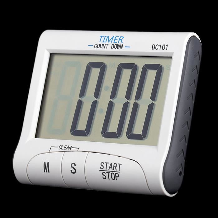 Minuteur Digital De Cuisine Ustensile De Cuisine Grand Ecran LCD avec Alarme