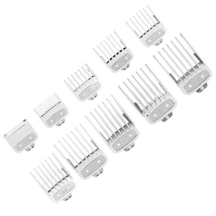 ARAMOX Peigne guide tondeuse à cheveux 10pcs Peigne de Positionnement de Coupe-Cheveux Peigne Limite Ensemble de Peigne Guide pour