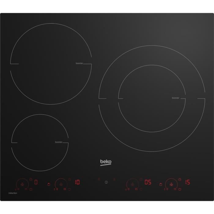 Plaque de cuisson induction - BEKO - 3 feux - 60 cm - HII63801HTI