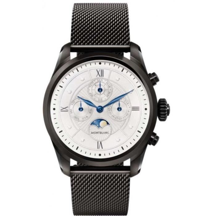 GENERIQUE 4017941941879 - COMMUTATEUR KVM - Montre connectée Montblanc Summit 2 Acier Noir et Maille Milanaise