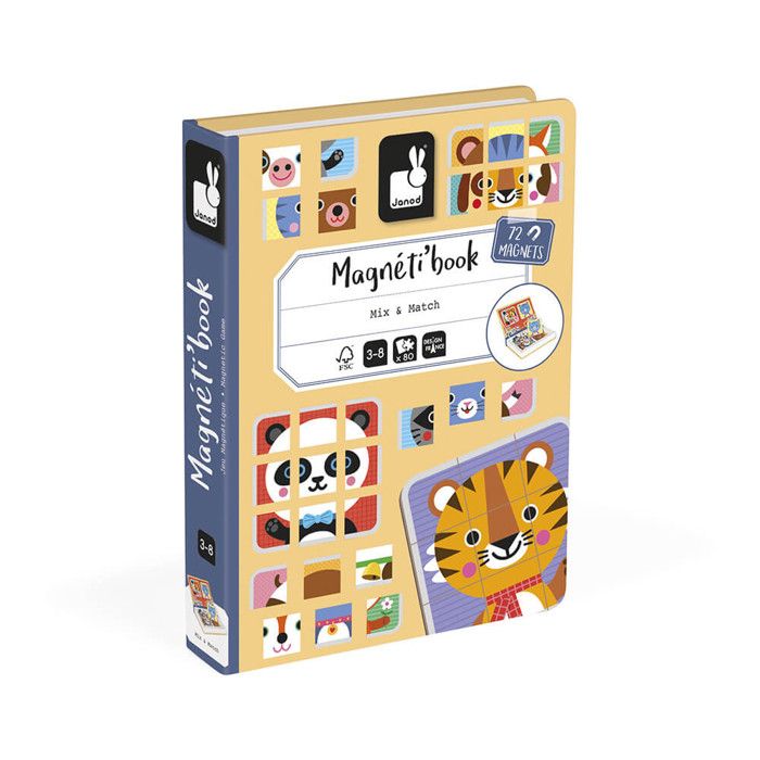 Magnéti'book Mix & Match, 72 magnets - Jeu Magnétique - Dès 3 ans