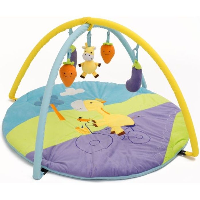LUDI Tapis d'éveil rond - Girafe-