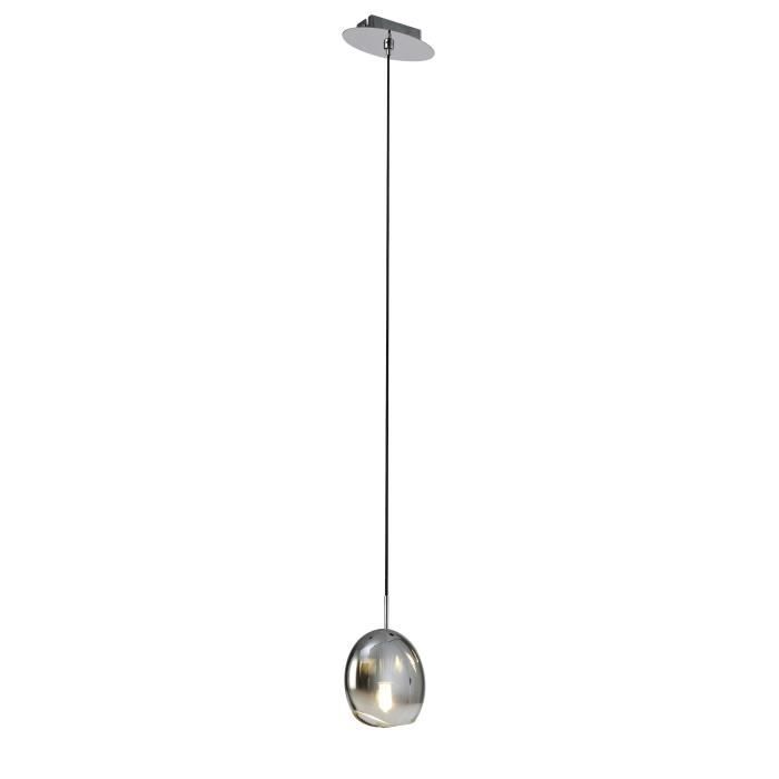 Petite suspension en verre soufflé Lens - Mantra Gris