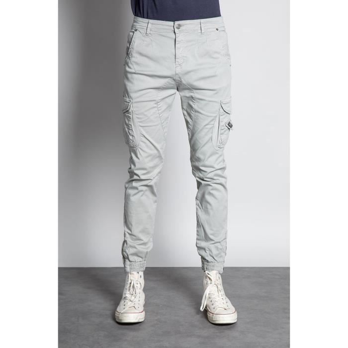 DEELUXE Pantalon cargo slim GARDEN Grey