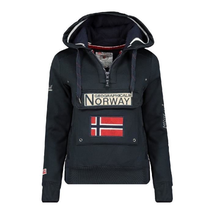 Sweat à capuche Marine Femme Geographical Norway Gymclass