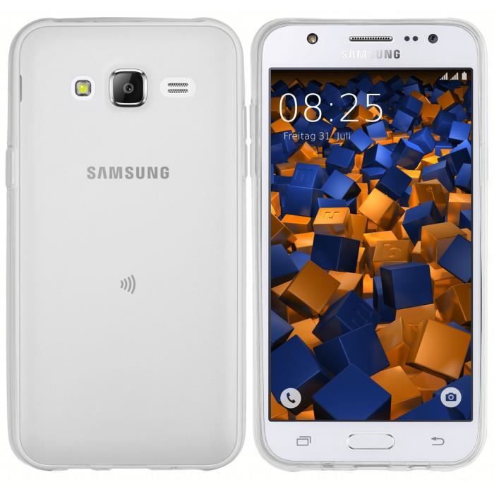 mumbi Coque de protection pour Samsung Galaxy J5 (2015) TPU gel silicone Blanc