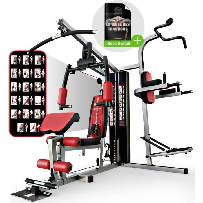 Sportstech La Station de Musculation HGX200 Premium pour des Variantes d'entraînement innombrables. Home-Gym Multifonction, Fitness
