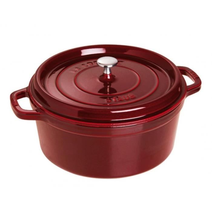 Cocotte Fonte Emaillée Ronde Grenadine 24cm - 3…