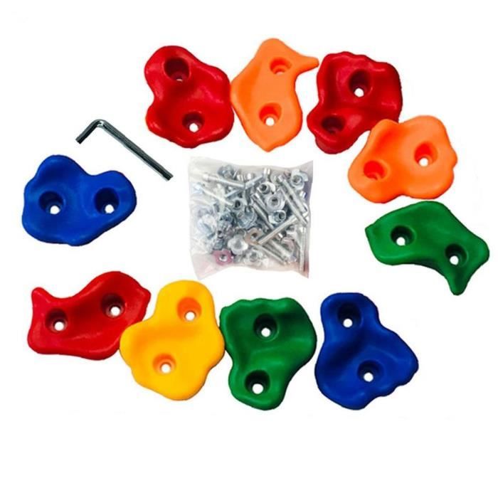 Mur Grip RocksClimbg Cadres DIY Stone Rock Mur Tree House boulons Couleurs mixtes 10PCS