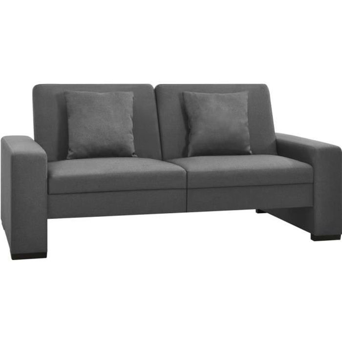 vidaXL Canapé-lit Gris clair Tissu