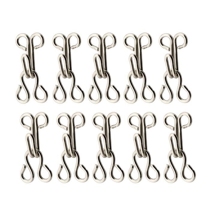 50PC Hook Button Handcraft Tools Métal Couture Crochets et yeux Boucle de ENFILE-BAS - ENFILE-CHAUSSETTES - ENFILE-VETEMENTS